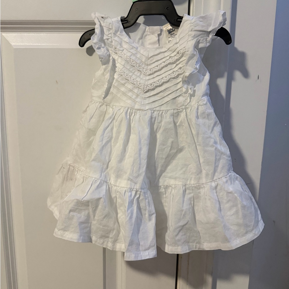 Charming White Ruffled Kids Dress